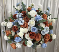 Boule de fleurs artificielles de roses gypsophiles blanches de luxe pour décoration de mariage