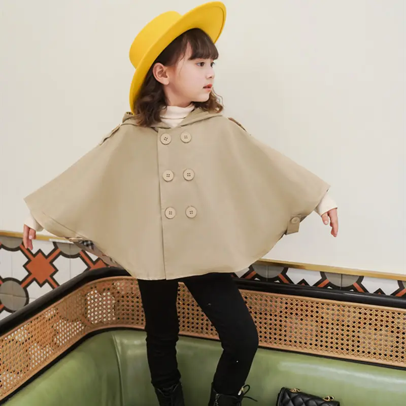 Spring and autumn children's windbreaker for boys and girls baby windbreaker burnoose children's Capes Poncho