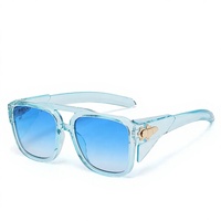Nouvelles Lunettes de Soleil de Sport à Double Pont UV400 Monture Complète Protection Totale Style Européen et Américain Tendance Homme Femme