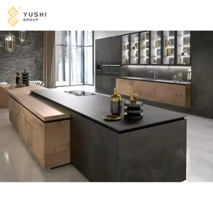 Yushi Group Contemporáneo 3D diseño libre de gama alta de gabinetes de cocina lacados personalizados villia cocina isla mesa de comedor - Product Image 1