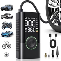 Gonfleur de pneus portable 150 PSI, compresseur d'air sans fil, mini pompe numérique pour voiture, moto, vélo, ballon, gonflage rapide, arrêt automatique