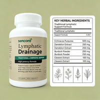 Complément de soutien lymphatique à base de plantes - Capsules détoxifiantes et stimulantes immunitaires pour adultes