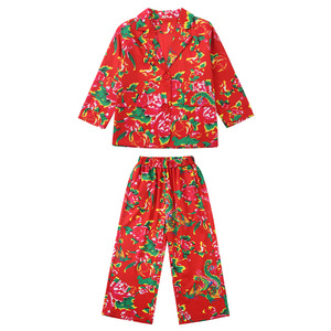 Vêtements tendance style <span class=keywords><strong>chinois</strong></span> pour filles, costume à grandes fleurs du nord-est pour enfants, ensemble de performance, ensemble de danse urbaine pour garçons - Product Image 5