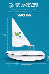 Barca <span class=keywords><strong>da</strong></span> <span class=keywords><strong>regata</strong></span> e per intrattenimento in vetroresina Langshen per bambini, classe OP (Optimist) - Uso commerciale, capacità 70 persone - Product Image 3