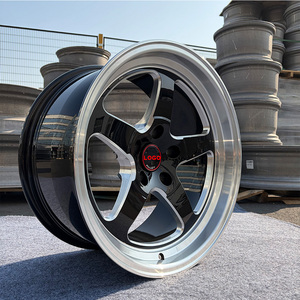 Cerchi Forgiati Stile S71 da 17-20 Pollici 5x120 5x114.3 Nero Lucido con Bordo Lavorato, Cerchi da Corsa per <span class=keywords><strong>Corvette</strong></span>, Mustang, Camaro - Product Image 3