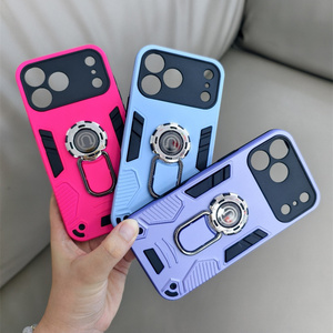 TPU PC <span class=keywords><strong>2</strong></span> en 1 funda de teléfono magnética para OP Realme X2 Pro/<span class=keywords><strong>GT</strong></span> Neo5 SE/15T/P4/P4 Pro 5G protección de lente soporte giratorio de Metal - Product Image 1