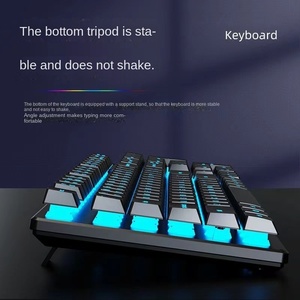 Haohuaxin RGB Backlit bàn phím chuột thiết lập mới USB có dây Máy tính để bàn máy tính ghi chú sáng cơ khí cảm thấy nhựa cho máy tính xách tay - Product Image 3