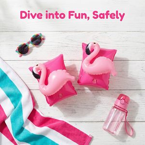 2 Piezas de Flotadores de Brazo para Niños con Diseño de Flamenco, Inflables de PVC para Niños y Niñas, para Entrenamiento de Seguridad en la Piscina, Estilo Aleatorio - Product Image 3