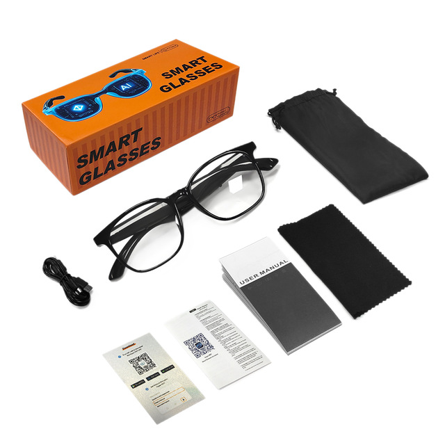 New Release OEM AI Assistant Touch Control Fashion 100+ Languages Real-time Translation BT Music Play Phone Call Smart Glasses