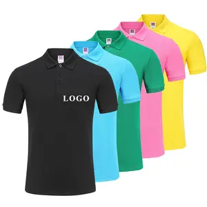 卸売刺繍カスタムポロシャツ、100コットンTシャツゴルフポロ、無地の空白のメンズポロシャツ