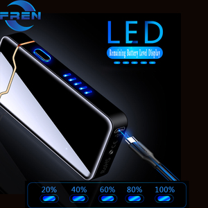Encendedor eléctrico recargable por USB, encendedor de pulso con pantalla de alimentación, encendedor Led de Plasma para cigarros de doble arco para regalo de padre - Product Image 6