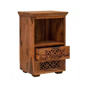 Modern Wood Nightstand with 2 Drawers Bulk Product Brown Classy Handmade Bedroom Furniture Bed Side <b>Storage</b> - Product Image 1