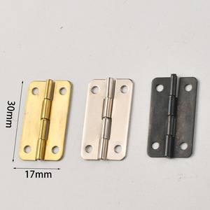 Charnière de meuble 30x17mm en fer, montage en surface, style rustique, pour boîte en bois, sac à bagages - Product Image 1