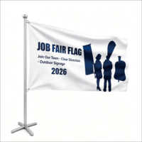 Drapeau publicitaire personnalisé à double face, impression résistante à la décoloration, matériau renforcé, coutures renforcées, couleurs vives
