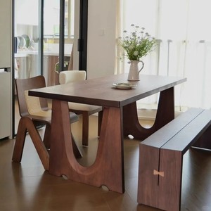 Mesa de Comedor de Madera Maciza Retro DISHI para Hoteles, Banquetes de Boda y Comedores - Product Image 2