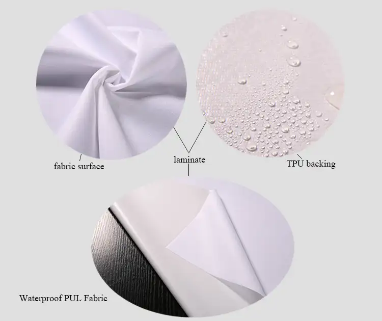 Tex-cel Suzhou, alta calidad, fabricante de tela textil para el hogar, tejido laminado blanco de punto impermeable