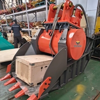 Vente directe usine Monde : Godet broyeur hydraulique professionnel pour excavatrices de 6 à 90 tonnes, pour le concassage de roches et de gravier en carrière, avec certifications CE ISO