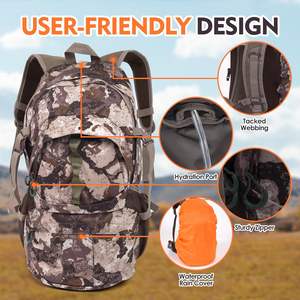 Sac à dos de chasse imperméable 18L 30L, sac de sport, sac de gym, fermeture éclair, tendance, tactique, sac de camping, sac de pêche, grand gibier, échantillon gratuit - Product Image 3