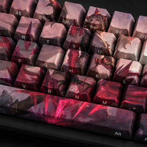 Claviers personnalisés DIY LOL CRYSTALIS <span class=keywords><strong>MOTUS</strong></span> ASHE 68 touches, touches en PBT imprimées latéralement, sublimation par transfert de colorant, profil Cherry, clavier mécanique - Product Image 3