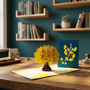 Tarjeta 3D Pop-up Artesanal de Papel con Diseño de Animales Personalizado, Estilo Gingko, Superventas, Regalos Personalizados Hechos a Mano para Acción de Gracias - Product Image 1