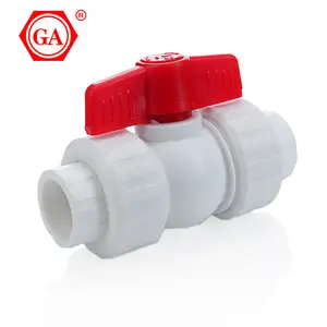 Válvula de bola de plástico de Unión PPR de accesorios de tubería PPR de fábrica QIAI de 20mm,25mM, 32mm