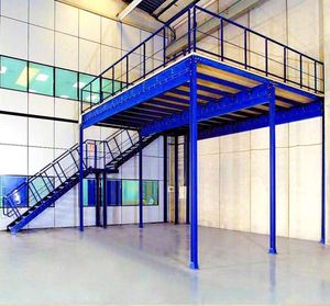 Plancher entier net de <span class=keywords><strong>mezzanine</strong></span> de structure en acier à bas prix, étagère de grenier étagères réglables en acier étagères de stockage pour l'entrepôt - Product Image 3