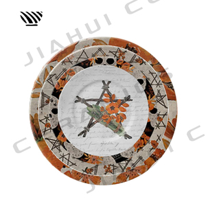 Incantevole Set di stoviglie in ceramica Jiahui-una festa ispirata ad Halloween per gli occhi - Product Image 6