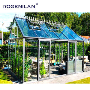 Véranda sur mesure en aluminium résistant à la pluie/au soleil pour jardins extérieurs avec double vitrage et jardins d'hiver - Product Image 2