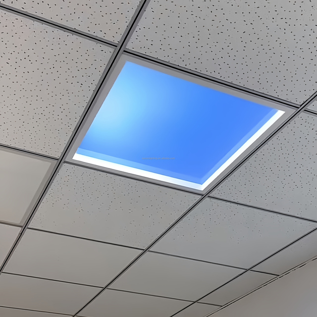 Modern 600*600mm LED Panel Lamps New Virtual Sunlight Skylight App Dimmable Remote Ceiling for Office Shop Artificial Natural
