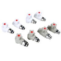 Robinet de chauffage à bille pour tuyau d'eau PPR 25PPR, raccord de radiateur à régulation de température, fileté 4/6 points, taille de port 1/2, 3/4, en plastique