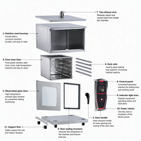 Four à vapeur électrique intelligent commercial, four industriel à commande numérique intelligente en acier inoxydable pour restaurant, hôtel, boulangerie