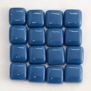 Piastrelle Lucide in Vetro Blu Giada, Kit Fai-da-Te per Mosaici, Materiali per Artigianato - Product Image 1