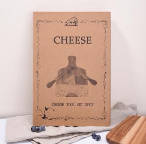 Planche à fromage et ensemble de couteaux en bois d'acacia en gros – Design portable, plateau de découpe en bois naturel avec boîte cadeau – Achat en gros - Product Image 2