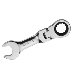 Clé à cliquet miniature à tête flexible de 6 à 19 mm, 72 dents, 5. Miroir pivotant poli pour réparation automobile dans les espaces restreints - Product Image 1