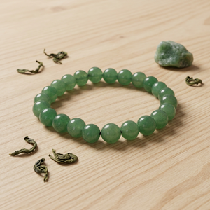 Aventurine Beaded Cute Bracelet <b>Green</b> Round Ball Minimalist Unisex Everyday Wear <b>Wedding</b> Anniversary Gift Jewelry - Product Image 1