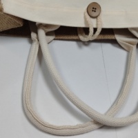Sac fourre-tout personnalisable en toile de jute et coton avec poignée en corde durable pour emballage promotionnel en gros