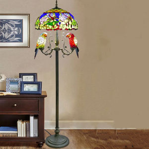 Lampe sur pied Tiffany Crayfish Tadpoles, abat-jour en verre coloré, lampe sur pied perroquet, décoration, lampe sur pied pour salon - Product Image 5