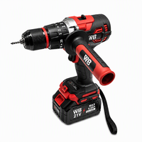 Perceuse-visseuse sans fil 21V, moteur sans balais, mandrin auto-serrant, vitesse variable, batterie Li-ion, outil de perçage électrique