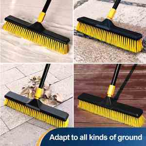 Broom Heavy-duty Outdoor Commercial Broom <b>Brush</b> With Hard Bristles for Cleaning Terraces Garages <b>Decks</b> Concrete Tiles Floors - Product Image 3