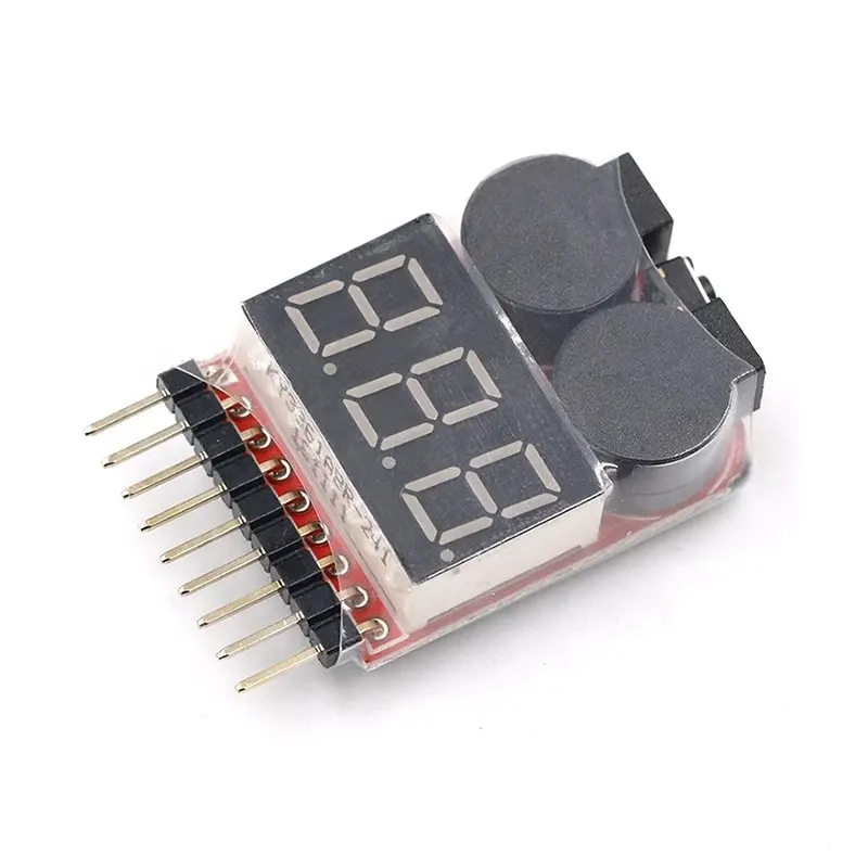 Digital 2 IN1 Low Voltage Buzzer Alarm 1S-8S Lipo Li-on Fe RC Voltage Meter Monitor Tester for Helicopter Battery