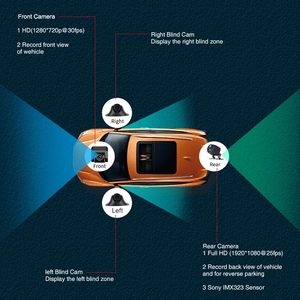 Dash <span class=keywords><strong>Cam</strong></span> per Auto con 4 Telecamere a 360 Gradi, Schermo Touch da 12 Pollici, Specchietto Retrovisore Intelligente per Camion - Product Image 5