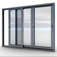 Ventanas Corredizas Horizontales de Diseño Moderno, Marco de Aluminio, Malla de Acero Inoxidable, para Hoteles