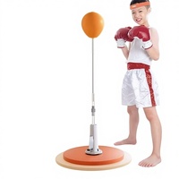 Ballon de Réaction de Boxe Élastique pour Entraînement de Fuite et de Frappe, Cible de Punching pour Enfants et Adultes, Modèle Parent-Enfant Réglable en Hauteur
