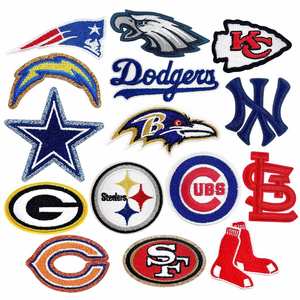 NFL/MLB 팀 자수 마크 카우보이 수리 배지 스포츠 스타일 패치 재고 도매 - Product Image 1