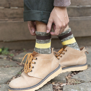 Women's Cotton Crew Socks With Stripes Thermo Mid Calf Casual Socks For Youth - Product Image 2