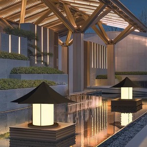 Nueva Lámpara de Pilar de Estilo Chino, Lámpara de Patio Exterior Impermeable para Villa, Lámpara Decorativa de Jardín para Hotel, Comunidad, Casa de Huéspedes - Product Image 5