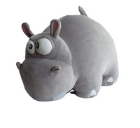Peluche Hippopotame Personnalisée en Usine, Jouet en Peluche Doux et Mignon, Jouets en Peluche Hippopotame Gras