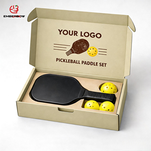 EmberBow Luxury Eco-Friendly Recyclable Heavy-Duty Custom Logo Airplane Gift <b>Box</b> Rigid Cardboard Paper Insert Pickleball Paddle - Product Image 1