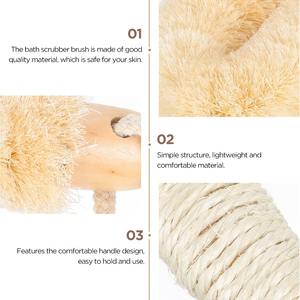 Spazzola da Bagno in Sisal 100% Naturale, Esfoliante per <span class=keywords><strong>Pelle</strong></span> <span class=keywords><strong>Secca</strong></span> e per Doccia - Product Image 3