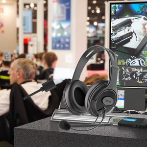 Omfox ktc108 Over-Ear Điện thoại tai nghe Qualcomm Chipset & <span class=keywords><strong>microphone</strong></span> cho hội nghị cho trung tâm cuộc gọi dịch vụ khách hàng - Product Image 1